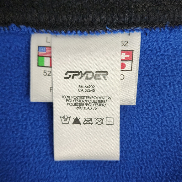 Spyder Core 1/4‎ Zip Thermal Waffle Knit Sweater Pullover Blue Jacket Men's SZ L - Picture 8 of 11